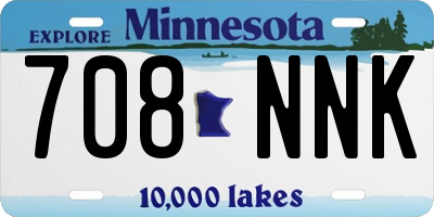 MN license plate 708NNK