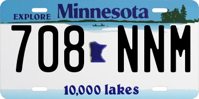 MN license plate 708NNM