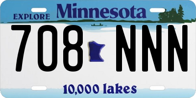 MN license plate 708NNN