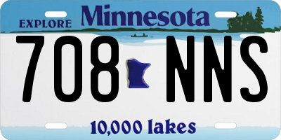 MN license plate 708NNS