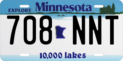 MN license plate 708NNT