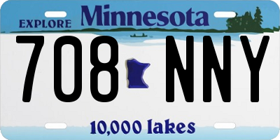MN license plate 708NNY