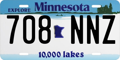 MN license plate 708NNZ