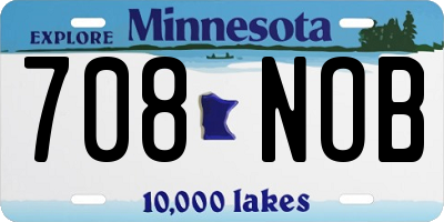 MN license plate 708NOB