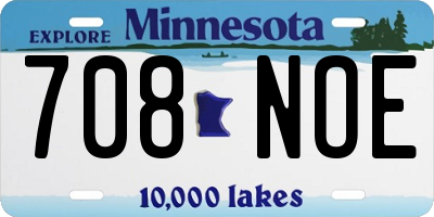 MN license plate 708NOE