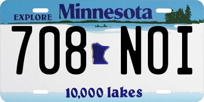 MN license plate 708NOI