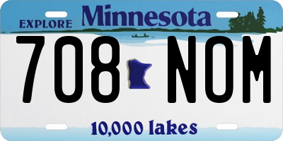 MN license plate 708NOM