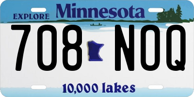 MN license plate 708NOQ