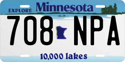 MN license plate 708NPA