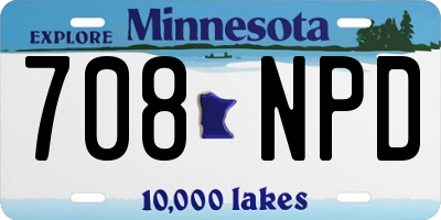 MN license plate 708NPD