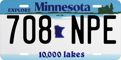 MN license plate 708NPE