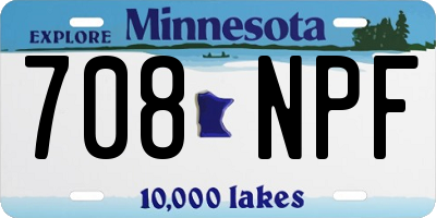 MN license plate 708NPF