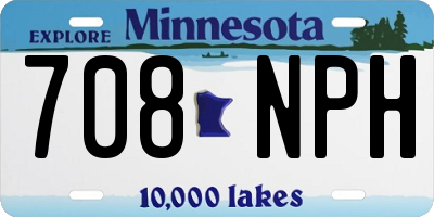 MN license plate 708NPH