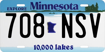 MN license plate 708NSV
