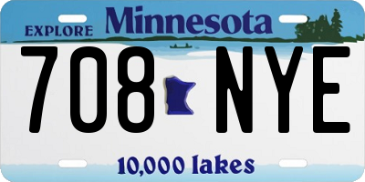 MN license plate 708NYE