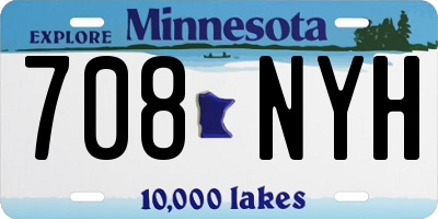 MN license plate 708NYH
