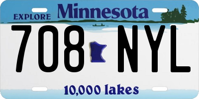 MN license plate 708NYL