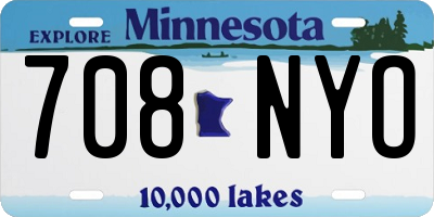 MN license plate 708NYO