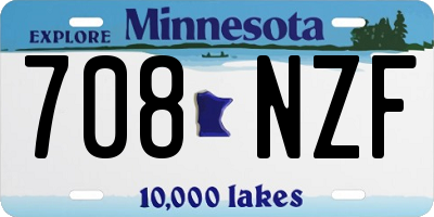 MN license plate 708NZF