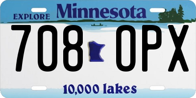 MN license plate 708OPX