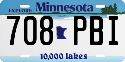 MN license plate 708PBI