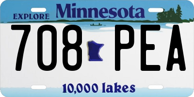 MN license plate 708PEA