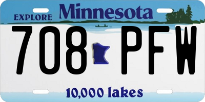 MN license plate 708PFW