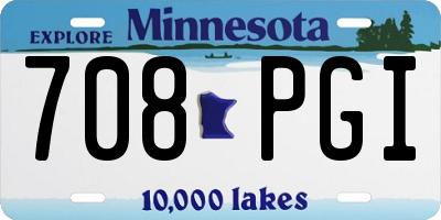 MN license plate 708PGI