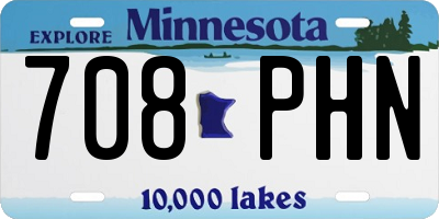 MN license plate 708PHN