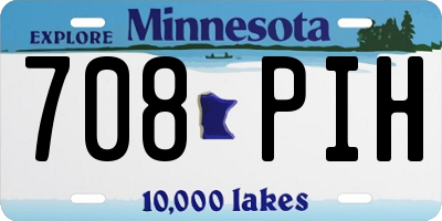 MN license plate 708PIH