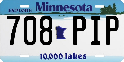 MN license plate 708PIP