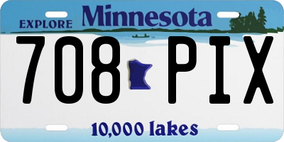 MN license plate 708PIX