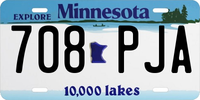 MN license plate 708PJA