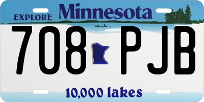 MN license plate 708PJB