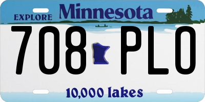 MN license plate 708PLO