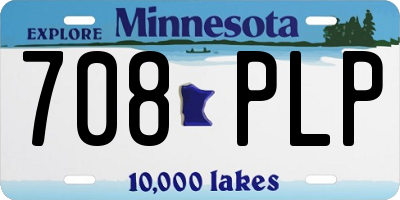 MN license plate 708PLP