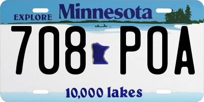 MN license plate 708POA