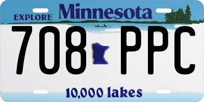 MN license plate 708PPC