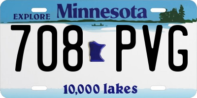 MN license plate 708PVG