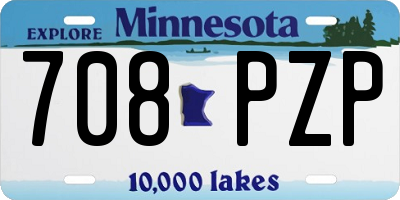 MN license plate 708PZP
