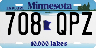 MN license plate 708QPZ