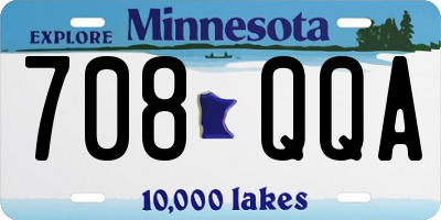 MN license plate 708QQA