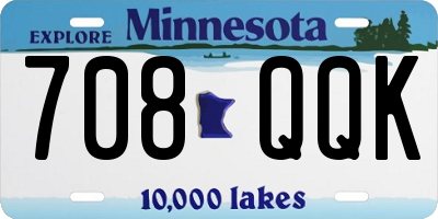 MN license plate 708QQK
