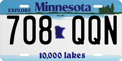 MN license plate 708QQN