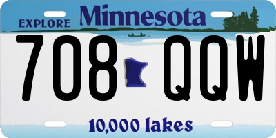 MN license plate 708QQW