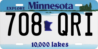 MN license plate 708QRI