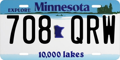 MN license plate 708QRW