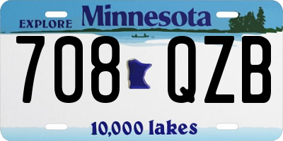 MN license plate 708QZB