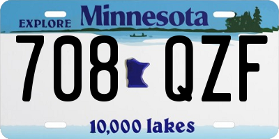 MN license plate 708QZF