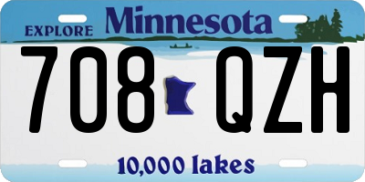 MN license plate 708QZH